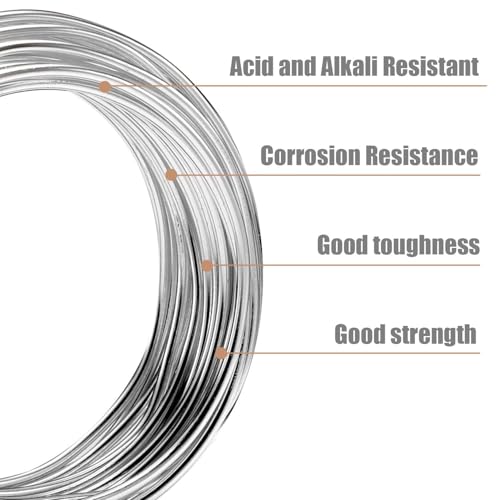 Galvanized Solid Steel Wire 8 Gauge, 4mm (0.157in) Diameter, Heavy Duty Garden Multi-Purpose Metal Wire Rope for DIY Floral Fastening Fixing Up Fences, (10 Gauge -56m/183.7ft Long) miniatura 2