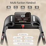 CURSOR FITNESS Home Folding Treadmill with Pulse Sensor, 2.5 HP Quiet Brushless, 7.5 MPH, 265 LBS Capacity - Image 2