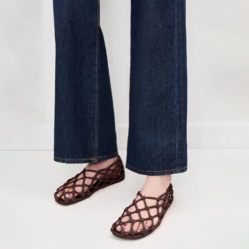 Mesh Ballet Flats for Women Woven Hollow Beach Ballerina Flats Comfortable Casual Slip on Mary Jane Flats2