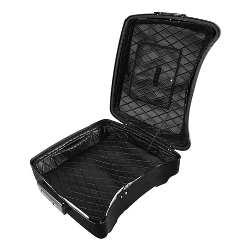 Tapis de coffre de moto hachée haut de gamme en finition noire pour Harley Touring 2014-2024