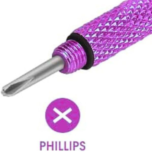 Miniatura 6 de UNEAK - Kit de reparación de destornilladores de lentes púrpura Precisión 3 en 1 Mini Destornilladores Llavero Gafas, Gafas de Sol, Gafas de Sol,