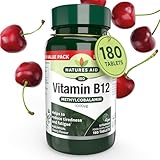 Natures Aid Vitamin B12 1000µg – High Strength Methylcobalamin Supplement – Supports Energy & Reduces Tiredness – Vegan, Vegetarian, Gluten Free – Not Gummies or Capsules – 180 Tablets - Image 1