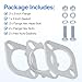 SVULK 2-Bolt 3 inch/77mm Exhaust Flange & Stainless Steel Exhaust Gasket with Bolts & Nuts for Automotive Replacement Exhaust Flanges