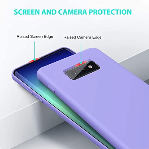 Zuslab Nano Silicone Case Compatible With Samsung Galaxy S10E Shockproof Gel Rubber Bumper Protective Cover - Purple #TOP1