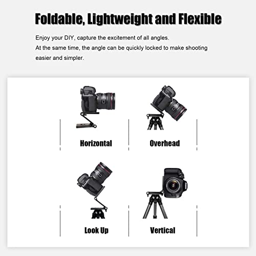 Ashata Universal Quick Release Plate, Folding Z Flex Tilt Tripod Head Camera Bracket Tripod Ball Head For Camcorder Dsrl Camera Slider, Z Tilt Gimbal Quick Release Plate Stand Stabilizer With Wrench #TOP3