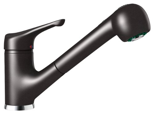 Preisvergleich Produktbild Schock Küchenarmatur Neos, in Nero mit ausziehbarer Schlauchbrause