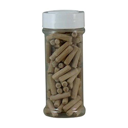 Wooden Dowel Pins 1 x 1/4 Inch Pack of 100 Straight Fluted Dowel