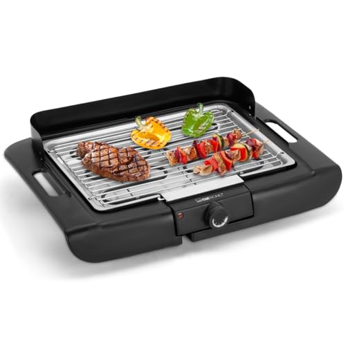 Clatronic® Barbecue-Tischgrill | Elektrogrill ideal für Balkon & Küche |