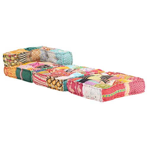 vidaXL Pouf Modular Sitzpouf Sitzpuff Sitzhocker Bodenkissen Sitzkissen Ottomane Hocker Chaiselongue Schlafsofa… – Bild 5