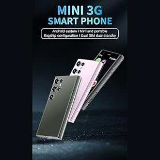 Diyeeni S23 Pro Mini Smartphone 3.0 Inch 3D Glass, 2GB 16GB ROM, 2MP Rear Camera, 3G Pocket Cell Phone for 8.1, Dual Cameras, Backup Phone (Violet)