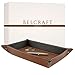 BELCRAFT Luni Taschenleerer Leder, Elegantes Geschenk mit Geschenkbox, Handgearbeitet in klassischem italienischem Stil, Ordentlich Tablett, Braun (28x19 cm)