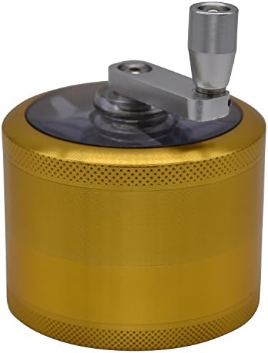 Uncle Buds Herb Spice Mill Grinder With Handle And 4 Layers Gold (L)