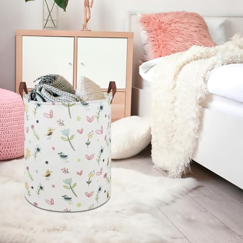 Image of CLOCOR Kids Laundry Basket,Waterproof Baby Nursery Hamper,Collapsible Fabric Storage Container,Toys Bin,Room Decor,Gift Basket(Painting