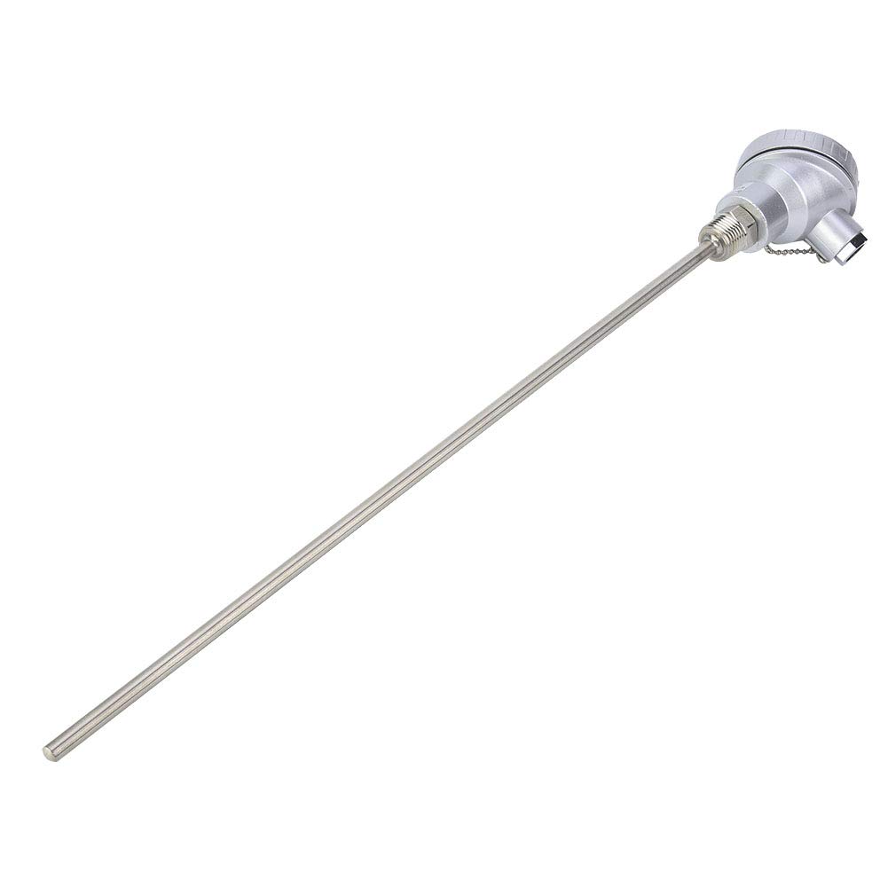 PRAV® Temperature Sensor, Durable Thread Thermocouple Terminal Head Anti-Rust 201 Stainless Steel Simple for Temperature Controllers for Industry(Protection Tube 400mm) 2