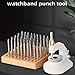 Watch Repair Staking Tool Set with 50 Punch Pins, 10 Stakes, Ergonomic Non Slip Handle Watch Staking Tool,for Watchmaker Riveting Operations
