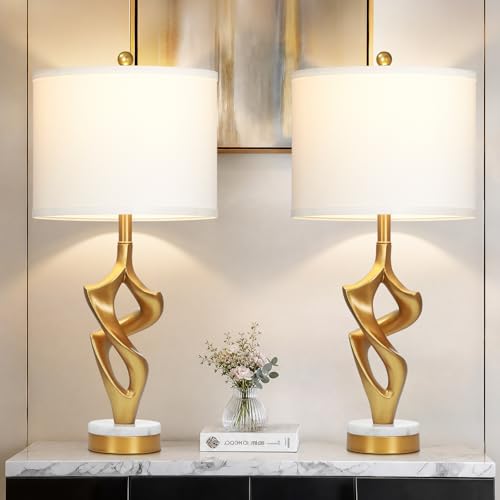 Ruzectt 29" Tall Gold Table Lamps Set of 2 for