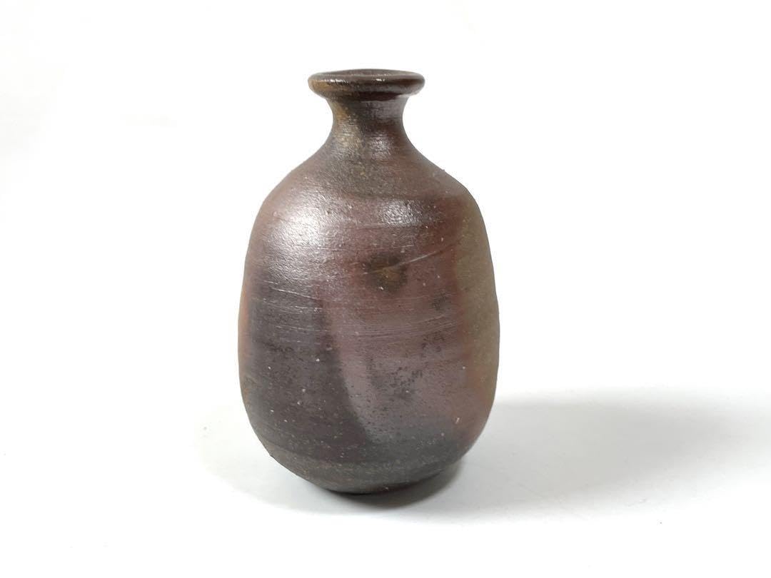 Amazon.co.jp: 陶芸家 人間国宝 藤原雄 備前 備前焼 徳利 窯変 牡丹餅