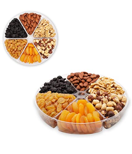 Gift Gourmet Mixed Nuts And Dried Fruits Baskets, Healthy Fresh Gift Idea For Business | Corporate Gift Sympathy | Healthy Kosher Snack Box, Mothers Birthday, Women And Men #TOP2