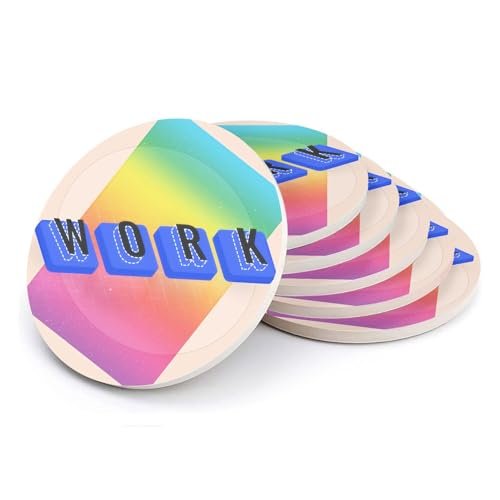 Sous-verres en céramique Work Keys set de table rétro chic - 2