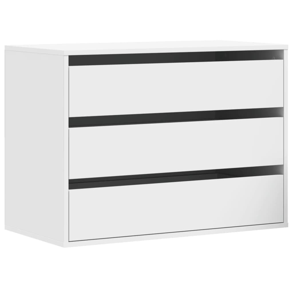 Homgoday Armadio Mobili Ufficio, Cassettiera Bianca 80x41x58 cm in Legno Multistrato, Arredo Armadio Mobili Ufficio, Mobiletto Portaoggetti Ripiani Salvaspazio Mobiletto Armadio di Stoccaggio