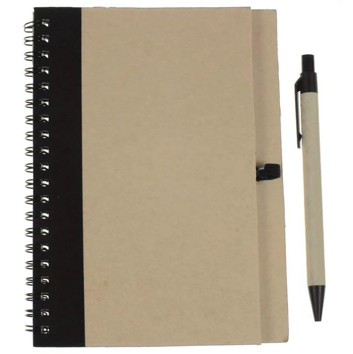 WPRO Notizblock mit Stift 100 St. personalisiert in 5 Farben A6 50 Blatt | nachhaltiges Set mit Logo, einfarbiger Tampondruck 55 x 15 mm für Messen und Büro
