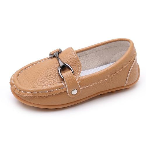 Image of RVROVIC Kids Girls Boys Slip-on Loafers Oxford PU Leather Flats Shoes(Toddler /Little Kid)