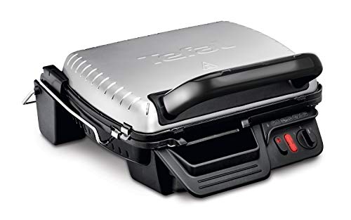 Parrilla de contacto para cenas rápidas en familia con acabado plateado elegante 3