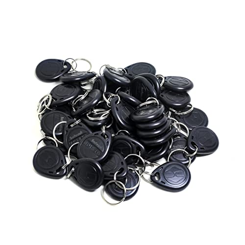 Kit 10 Chaveiro Tag Para Controle Acesso Portaria Cor Preto