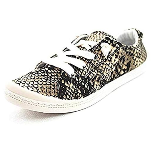 Forever Link Women's Classic Slip-On Comfort Fashion Sneaker, Snake (8.5)