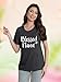 CQF Nana Shirts for Women Blessed Nana Printed T-Shirts Casual Grandma Life Tee Tops Grey