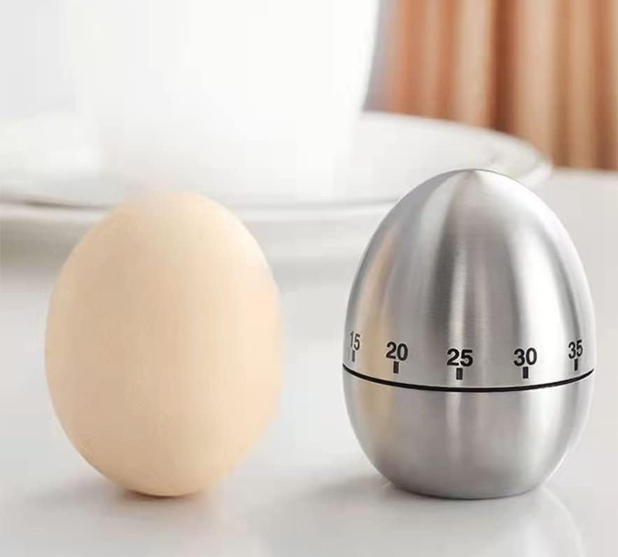 Miniatura 8 de Temporizador de Apple, para temporizador de huevos, acero inoxidable, metal, visión mecánica, cuenta regresiva, cocina con alarma, temporizador de