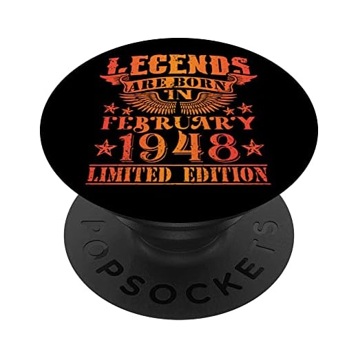 Cumpleaños Febrero 1948 Edición Limitada Regalo February PopSockets PopGrip Intercambiable