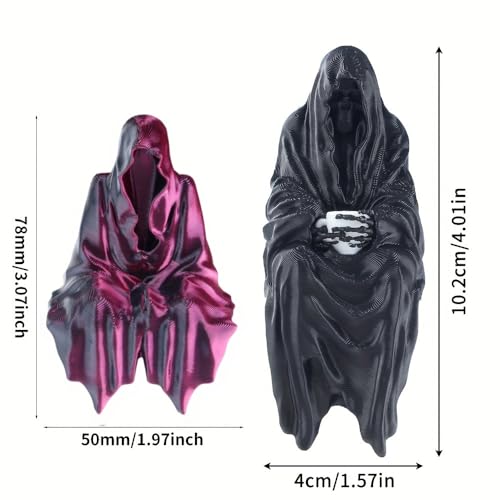 3 Pack Estatua Decorativa Gótica Halloween Sentada miniatura 2