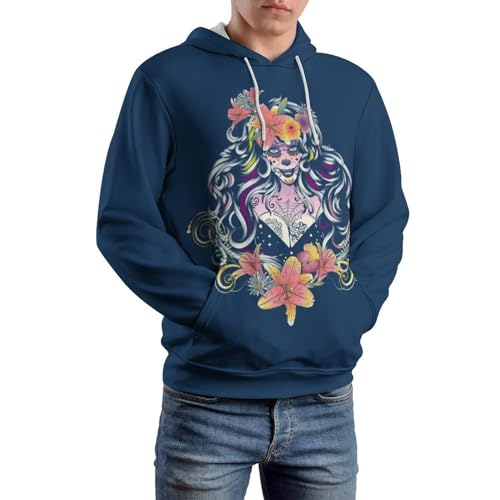 Sweat a capuche fleur UMENG pull unisexe aux finitions soignee - 6