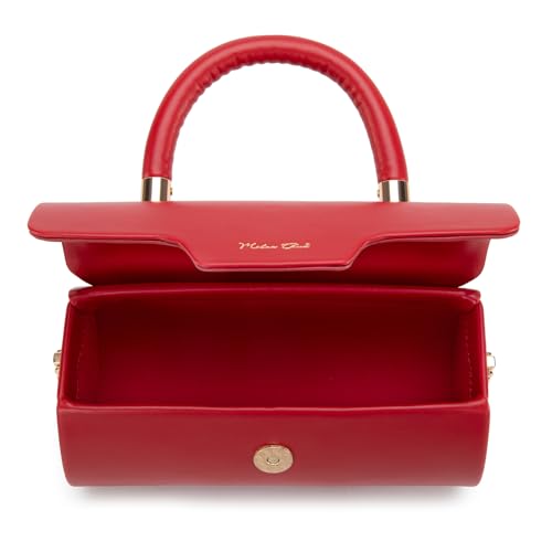 Image of Milan Chiva Top Handle Bag for Women Mini Barrel Crossbody Handbag with Adjustable Strap Elegant Small Purses | Small