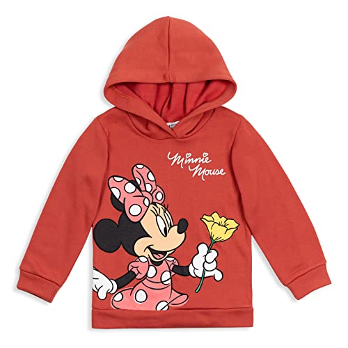 Sweat Minnie Mouse Disney en polaire thermique rouge avec capuche protectrice fille
