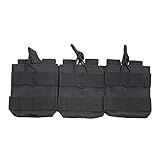 NcSTAR AR10 M1A FAL Triple Mag Pouch Black