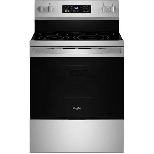 Whirlpool WFES5030RS 5.3 Cu. Ft. Stainless Freestanding Smoothtop Electric Range
