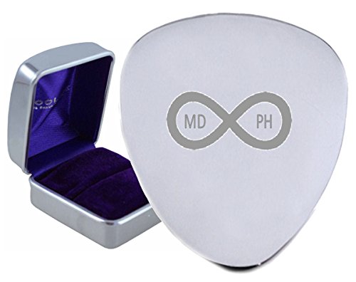 infinity en option lettres en acier médiator gravé – Texte en option sur Box - Les Beatles, Paul McCartney, John Lennon, RIngo Starr, George Harrison infinity en option lettres en acier médiator gravé – Texte en option sur Box