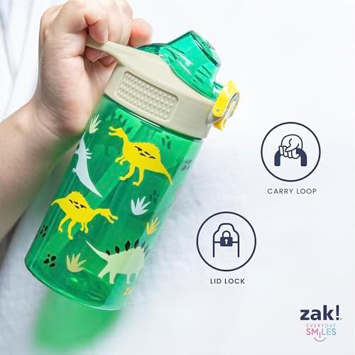 Zak Designs Sage Marvel Spider-Man Water Bottle For School or Travel, 16oz Durable Plastic Water Bottle With Straw, Handle, and Leak-Proof, Pop-Up Spout Cover (Spidey and His Amazing Friends) - 5
