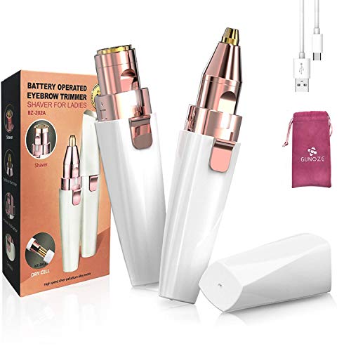 Image of Rechargeable Eyebrow Trimmer Hair Remover For Men And Women,2 In 1 Painless Eyebrow Trimmer,Built-In Led Light,Suitable For Facial,Eyebrow,Nose,Body Hair Trimming