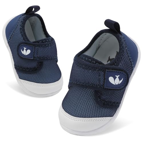 Image of FEETCITY Baby First Walking Shoes Boys Girls Infant Sneakers Crib Shoes Breathable Lightweight Slip On Shoes