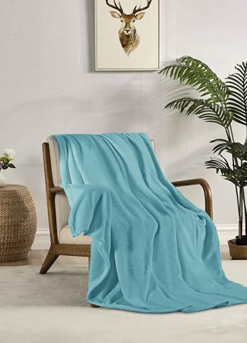 Miracle Home. Fleecedecke, wendbar, aus Mikrofaser, Samtflanell, 260 g/m², weich, warm und leicht, maschinenwaschbar, 130 x 160 cm, Grün