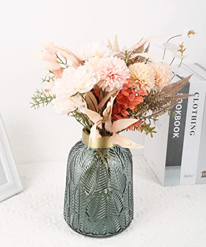 Insunsix 2 Bouquets Fake Flowers Artificial Flowers Bouquet For Silk Flower Arrangements Centerpiece Table Decorations Hydrangea Artificial Flowers For Wedding Bouquets Decor (Champagne) #TOP6