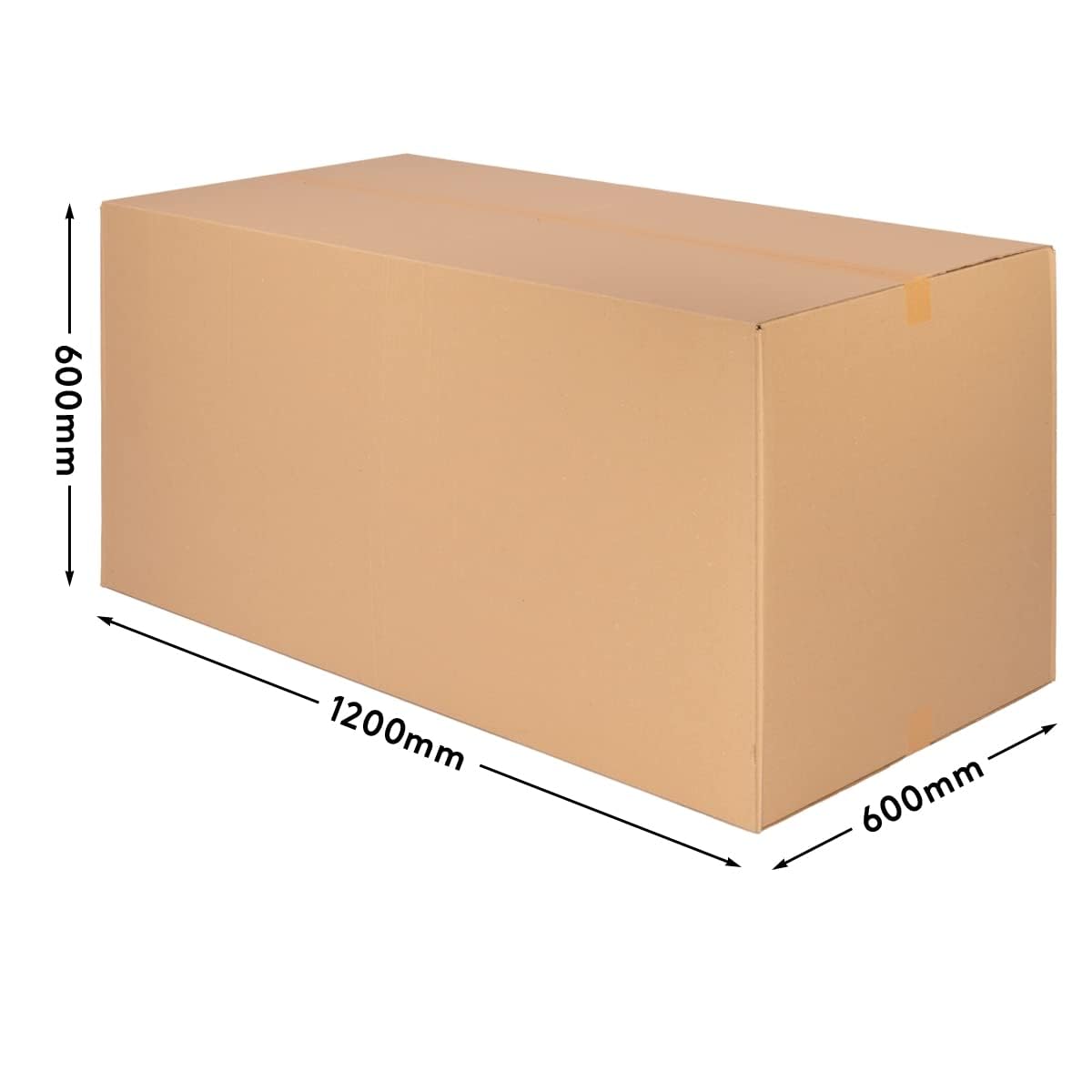 Carton pliable 1200 x 600 x 600 x 600 mm - Arbre EB avec rainure de hauteur Ã 200, 400 mm - Carton DHL marron - Modèle & quantité au choix