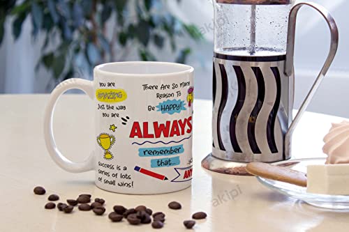 Image of Always Remember Motivational - Start Your Day With Positivity&Productivity,Stay Focused&Motivated With Inspirational Ceramic Coffee Mug 11Oz - Coworkers,Friends,&Family Arm283,325 Ml