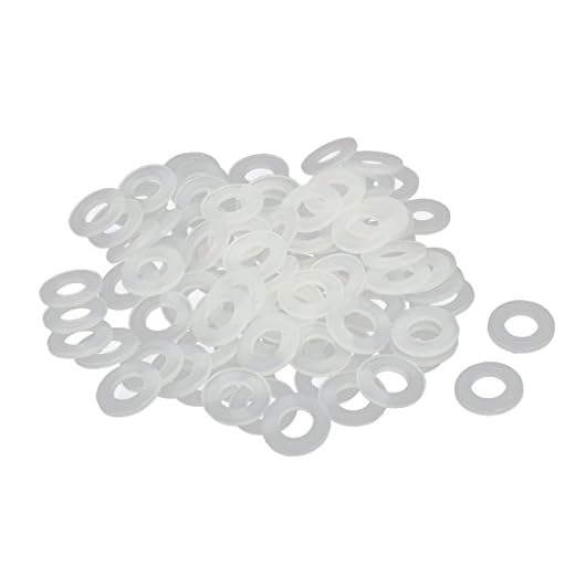 uxcell M5 x 10mm x 1mm Nylon Flat Insulating Washers Gaskets Spacers Fastener for Faucet Pipe Water Hose White 100PCS