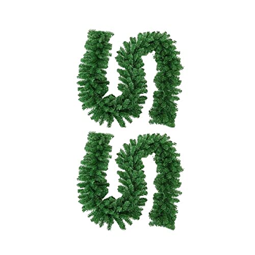 Kit 2 Festao Aramado 20 cm X 2 metros 120 Galhos Verde Enfeite Natal Decoracao Natalina