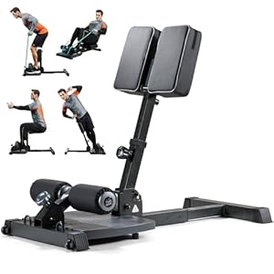 leikefitness Deluxe Multi-Function Deep Sissy Squat Bench Home Gym Workout Station Leg Exercise Machine (Black)