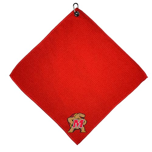 Team Golf NCAA Maryland Terrapins Microfiber Golf Towel, 15 x 15, Multi Team Color, One Size, 26083